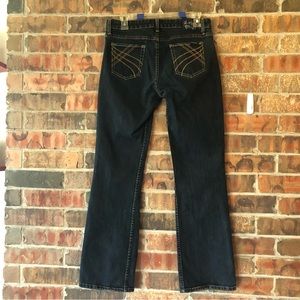 Levi Strauss Low Rise Slim Bootcut Dark Wash Juniors Size:9